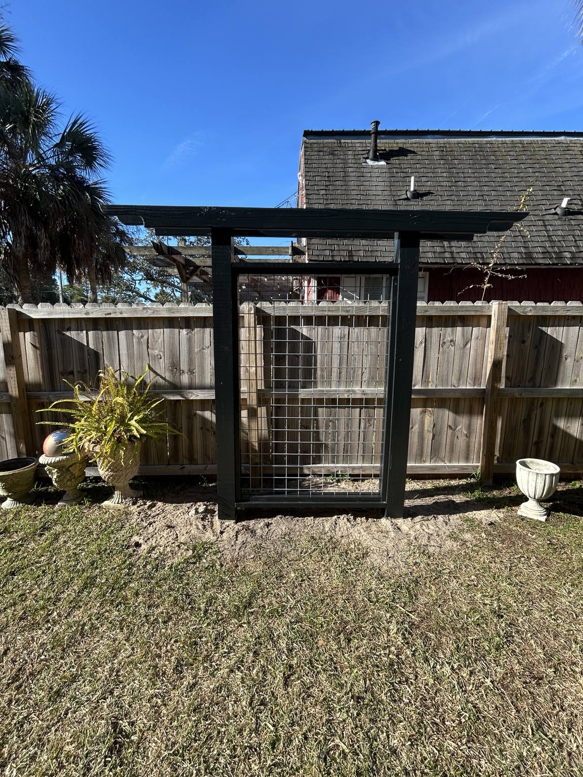 Custom outdoor pergola structure
